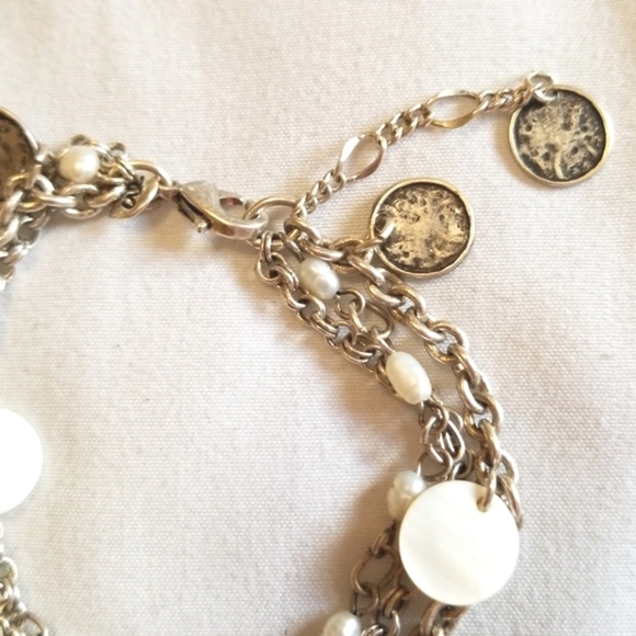 American Eagle Silver Charm Pearl Bracelet - Picture 2 of 6